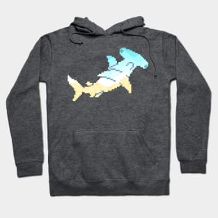 Modern Pixel Sea Hammerhead Shark Hoodie